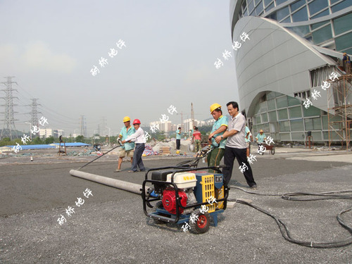 透水地坪施工现场