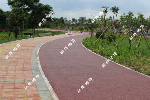 透水地坪施工现场