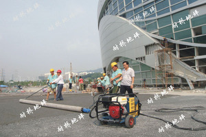 广州国际体育演艺中心（亚运场馆）露骨料混凝土透水地坪施工